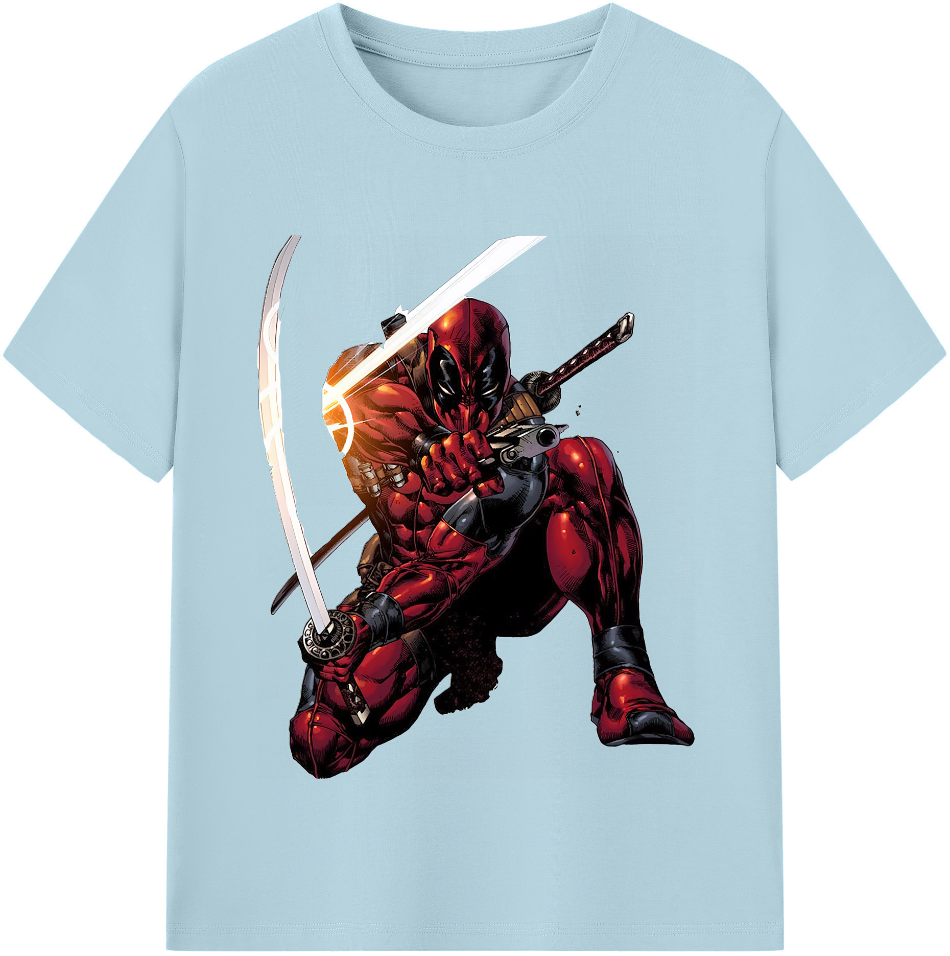（画像用） Deadpool デッドプール 綿100％半袖Tシャツ（フロントプリント）